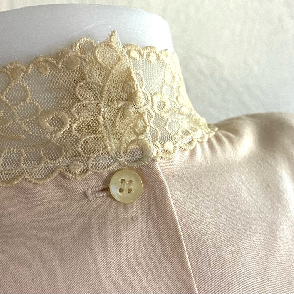 Vintage Dead Stock Donna Morgan 40s 50s Style Dress Floral Embroidered Blush - Picture 10 of 15